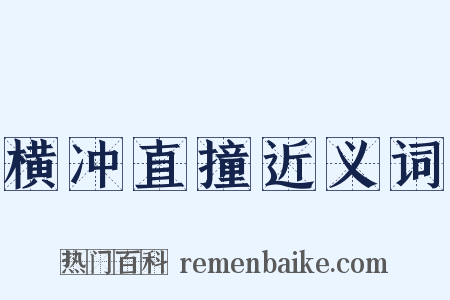 横冲直撞近义词是什么意思的图片